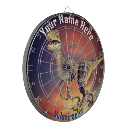 Velociraptor Dartscheibe (Vorderseite Links)