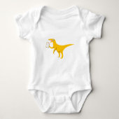 Velociraptor, der ein Poptart hält Baby Strampler (Vorderseite)