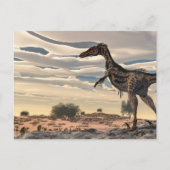 Velociraptor dinosaur - 3D rendern Postkarte (Vorderseite)
