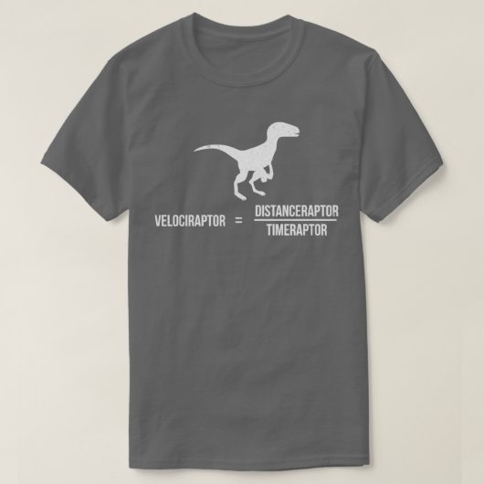 Velociraptor Dinosaur Dino Puns Math Geometry Pub T-Shirt (Design vorne)