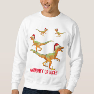 Velociraptor Dinosaur Lustiger Weihnachtsspruch Sweatshirt