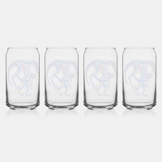 Velociraptor Dinosaur Mama & Baby Dosenglas (Vorderseite)