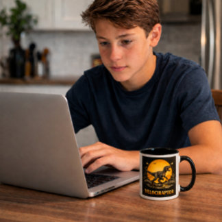Velociraptor Dinosaur Prähistorischer Mond Tasse