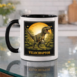 Velociraptor Dinosaur prähistorischer Mond Tasse