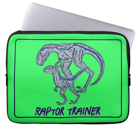 Velociraptor Dinosaur Raptor Trainer Laptopschutzhülle (Vorderseite)