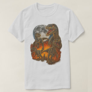 Velociraptor-Dinosaur Retro-Style Grafik der 90er T-Shirt