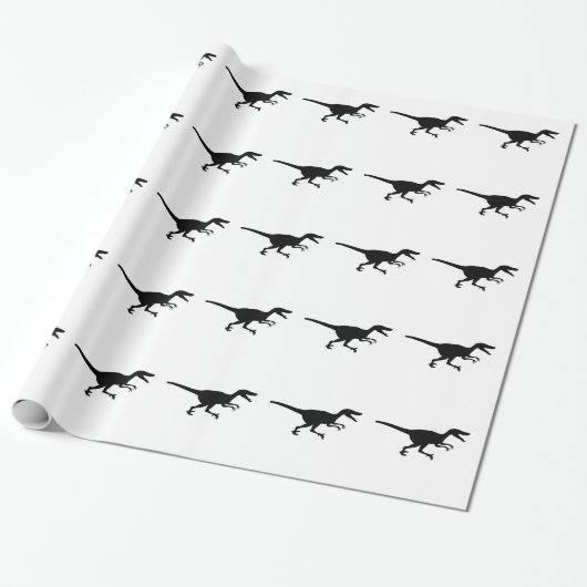 Velociraptor-Dinosaurier-Packpapier Geschenkpapier (Ungerollt)