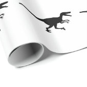 Velociraptor-Dinosaurier-Packpapier Geschenkpapier (Rolleneckpunkt)