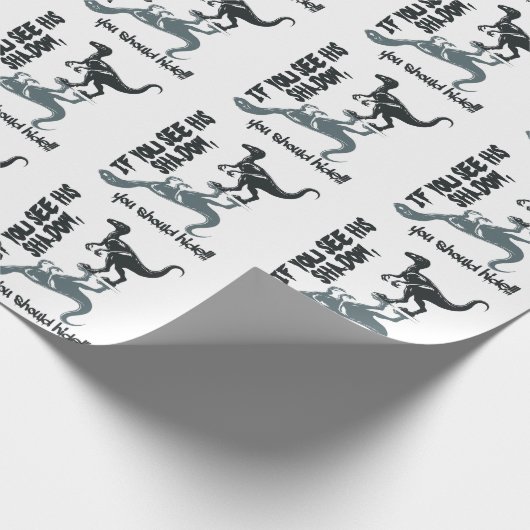 Velociraptor, Dinosaurier, T-Rex Geschenkpapier (Ecke)