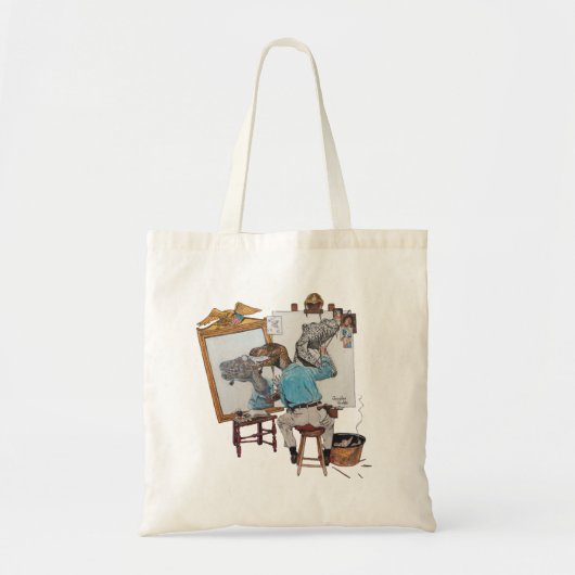 Velociraptor-dreifaches Selbstporträt Tragetasche (Vorne)