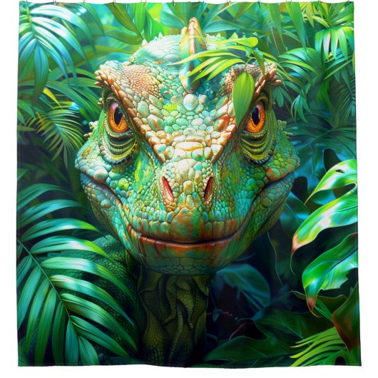 Velociraptor Duschvorhang (Vorderseite)