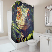 Velociraptor Duschvorhang (Beispiel)