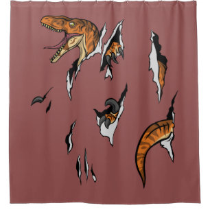 Velociraptor Escape Duschvorhang