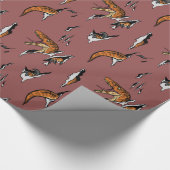 Velociraptor Escape Geschenkpapier (Ecke)