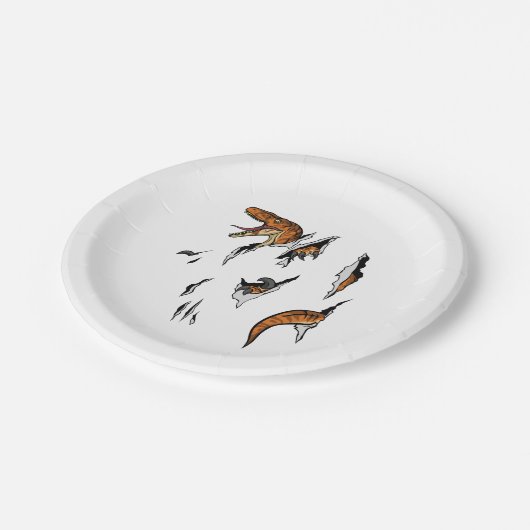 Velociraptor Escape Pappteller (Schrägansicht)