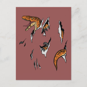 Velociraptor Escape Postkarte