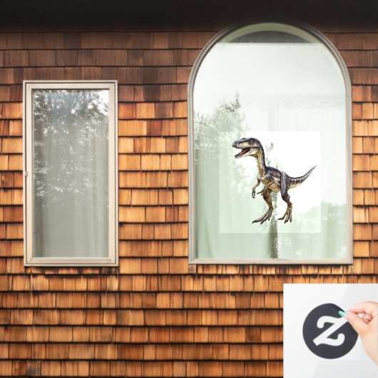 Velociraptor  fensteraufkleber (Fenster Zuhause)