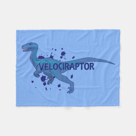 Velociraptor Fleecedecke (Vorderseite (Horizontal))