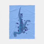 Velociraptor Fleecedecke (Vorderseite)