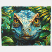 Velociraptor Fleecedecke (Vorderseite (Horizontal))