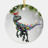 Velociraptor Geschenk für Dinosaurier Erwachsene K Keramik Ornament (Vorne)