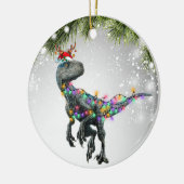 Velociraptor Geschenk für Dinosaurier Erwachsene K Keramik Ornament (Links)