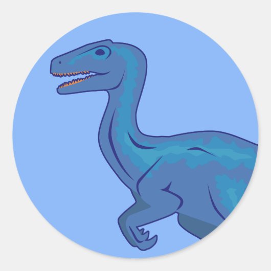 Velociraptor (Gesicht) Runder Aufkleber (Vorderseite)