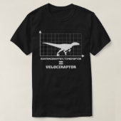 Velociraptor gleicht Fernschreiber Timeraptor Funn T-Shirt (Design vorne)