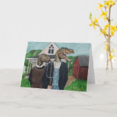 Velociraptor Gothic Karte (Gelbe Blume)