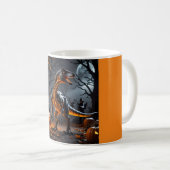 Velociraptor Halloween Kaffeetasse (VorderseiteRechts)