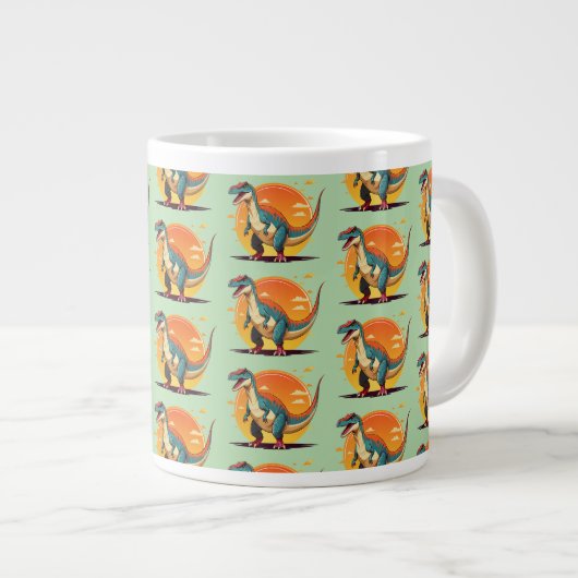 Velociraptor Jumbo-Tasse (Vorderseite Rechts)