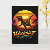 Velociraptor Karte (Gelbe Blume)