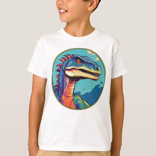 Velociraptor - Klassischer Dinosaurier-T-Shirt-T - T-Shirt (Vorderseite)