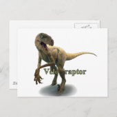 Velociraptor Postkarte (Vorne/Hinten)