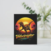 Velociraptor Postkarte (Stehend Vorderseite)