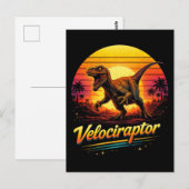 Velociraptor Postkarte (Vorne/Hinten)
