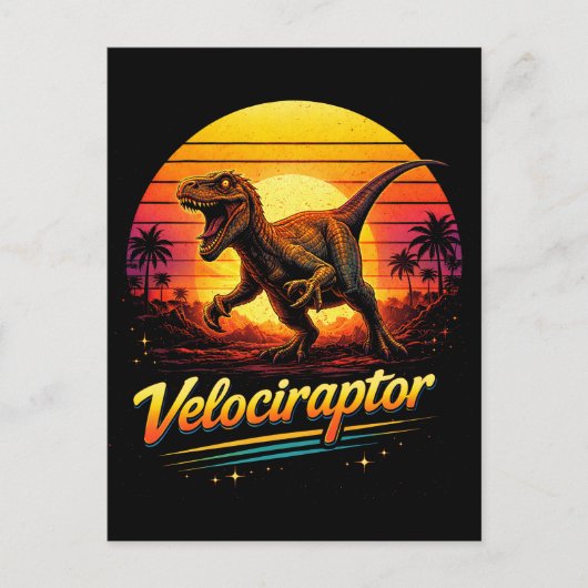 Velociraptor Postkarte (Vorderseite)
