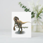 Velociraptor Postkarte (Stehend Vorderseite)