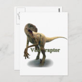 Velociraptor Postkarte (Vorne/Hinten)