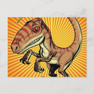 Velociraptor Raptor Dinosaur von Marco D Carillo Postkarte