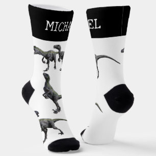 Velociraptor Raptor Dinosaurier personalisierter N Socken