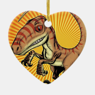 Velociraptor-Raubvogel-Dinosaurier durch Marco D Keramikornament