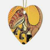 Velociraptor-Raubvogel-Dinosaurier durch Marco D Keramikornament (Links)
