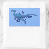 Velociraptor Rechteckiger Aufkleber (Tasche)