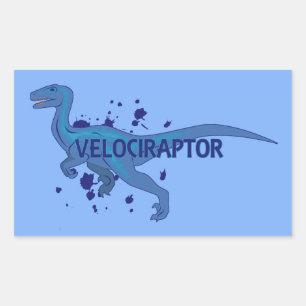 Velociraptor Rechteckiger Aufkleber