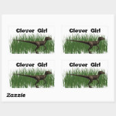 Velociraptor Rechteckiger Aufkleber (Blatt)