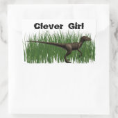 Velociraptor Rechteckiger Aufkleber (Tasche)