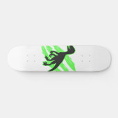 Velociraptor-Silhouette - Hintergrundfarbe auswähl Skateboard (Horizontal)