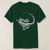 Velociraptor Skelett Invertiert T-Shirt (Design vorne)
