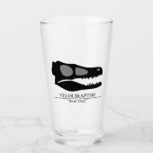 Velociraptor Skull Glas (Vorderseite)